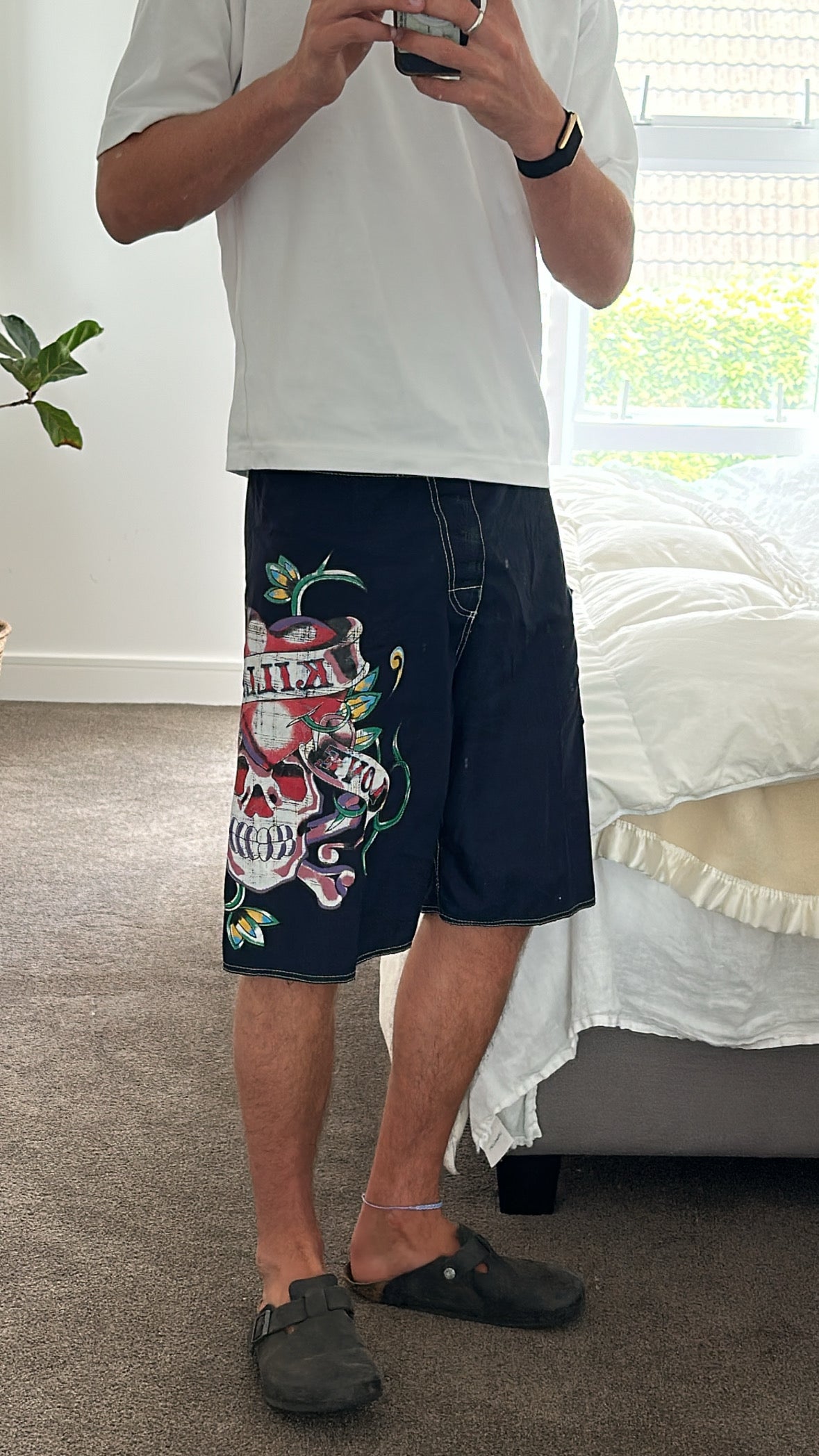 90s Baggy Ed Hardy Boardies