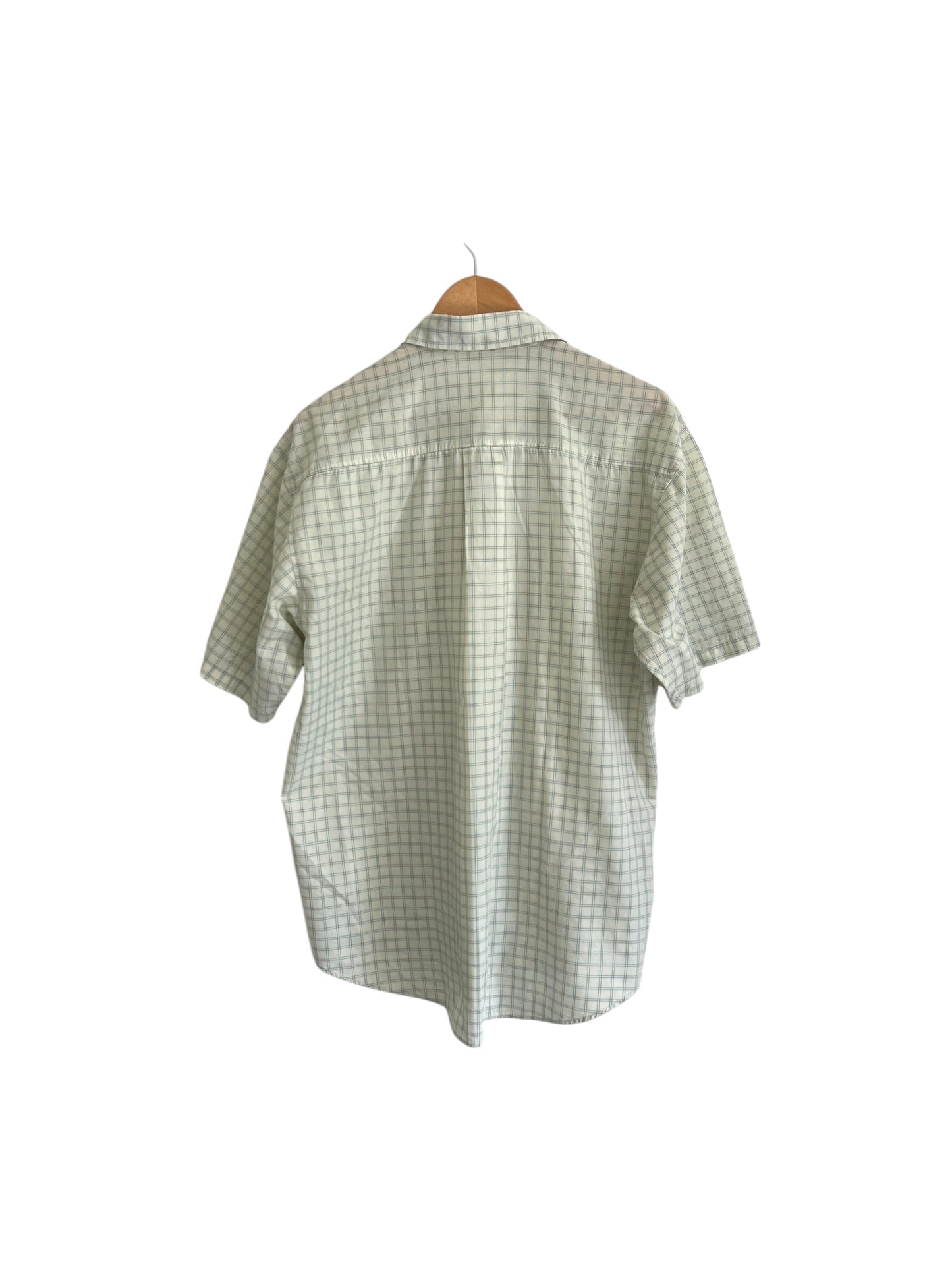 Clean Embroidered Checked Button Up