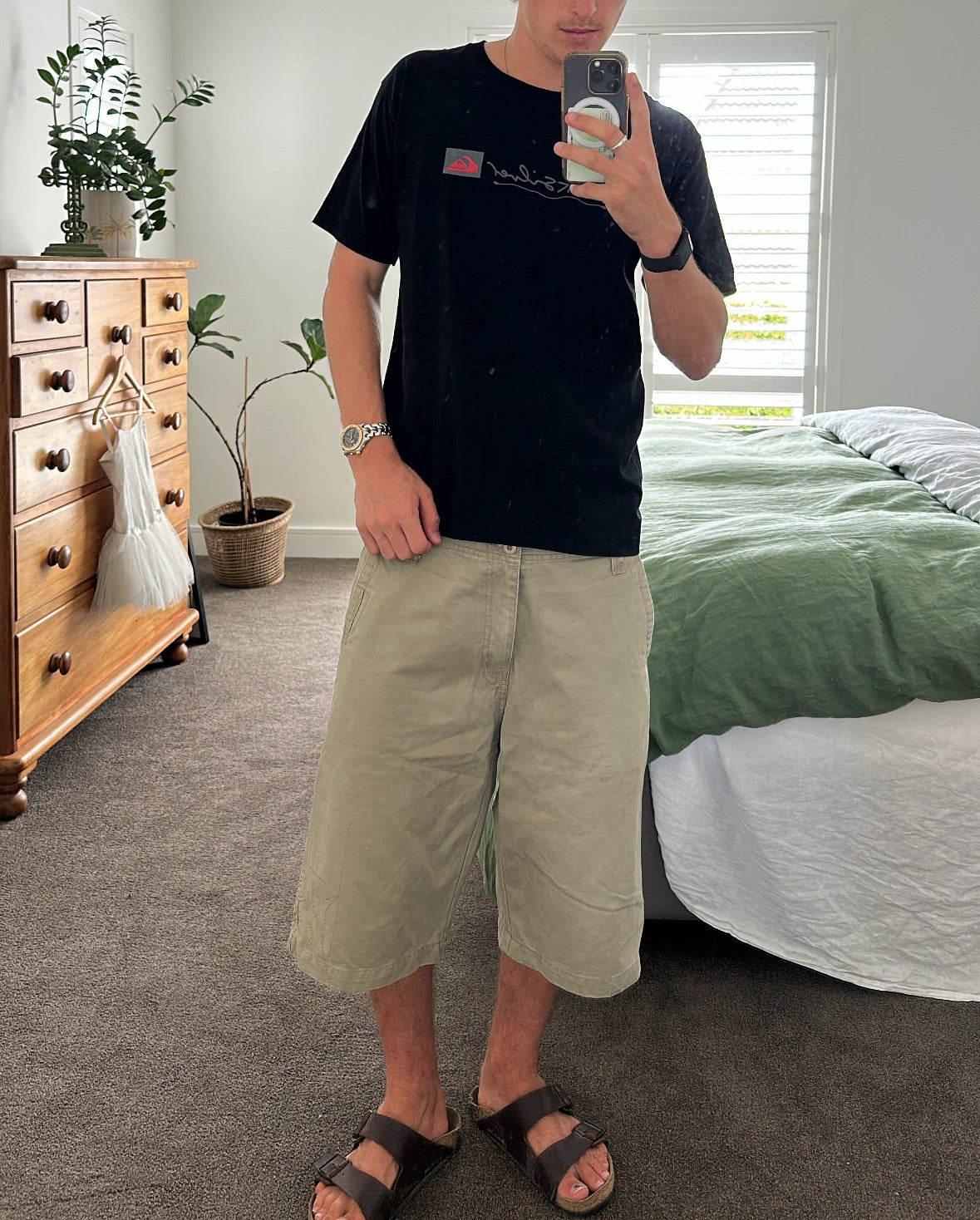 Baggy Beige Y2K Shorts