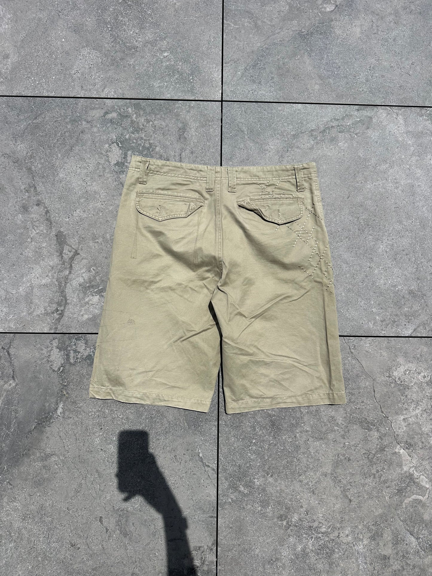 Baggy Beige Y2K Shorts