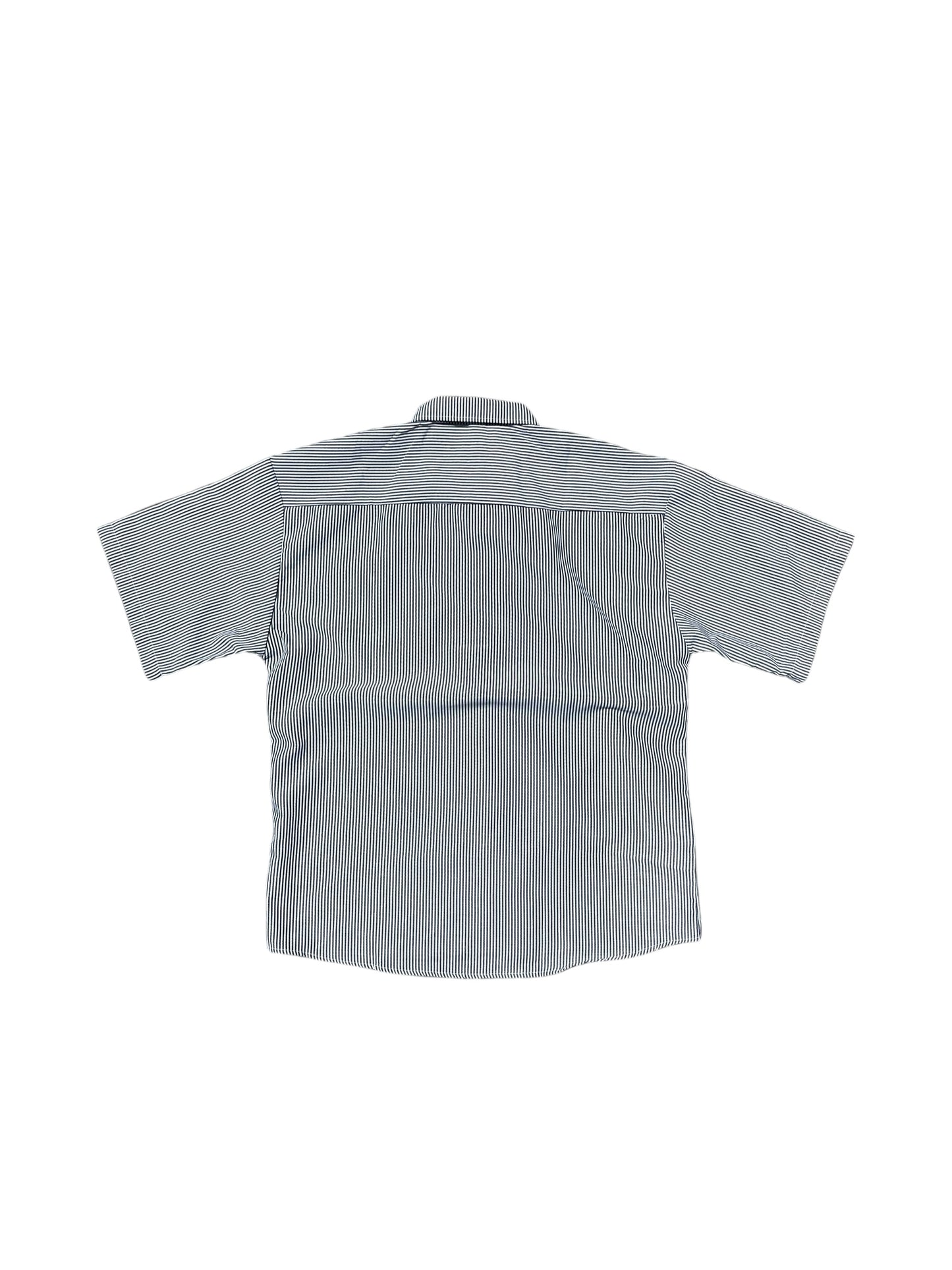 Boxy Af Black & White Button Up