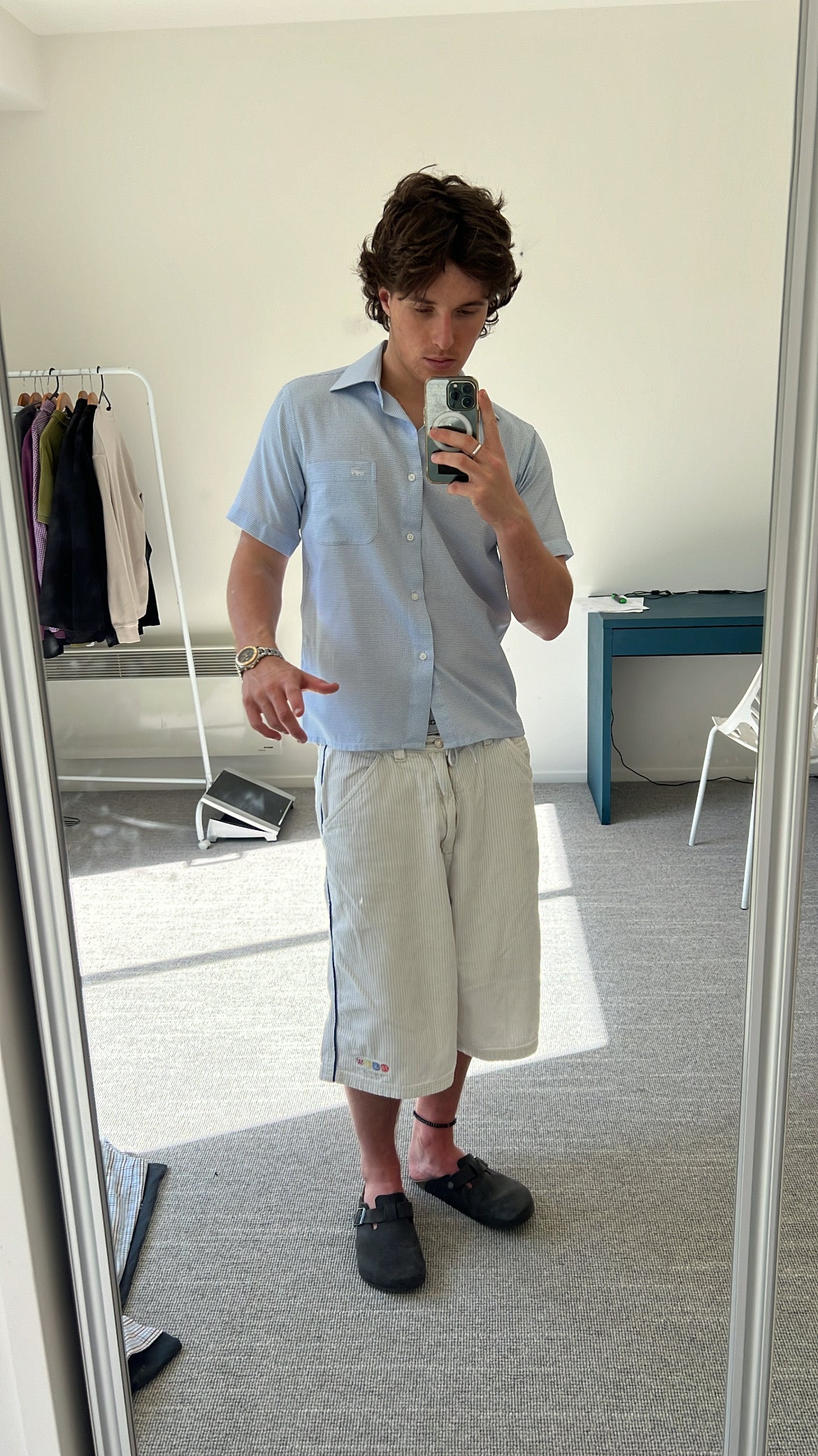 Insanely Tuff Boxy Light Blue Button Up