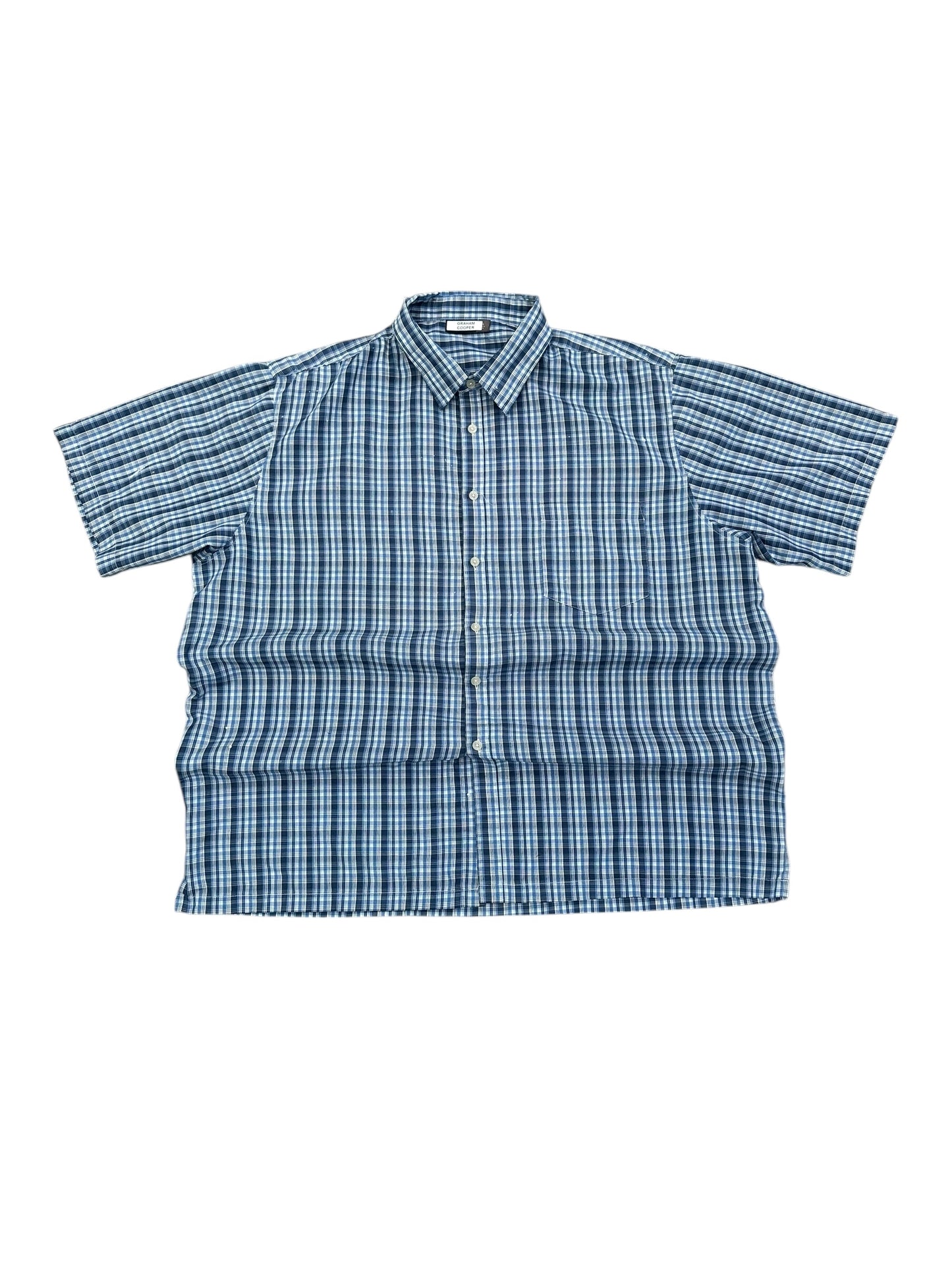 Boxyyyyy Blue Button Up