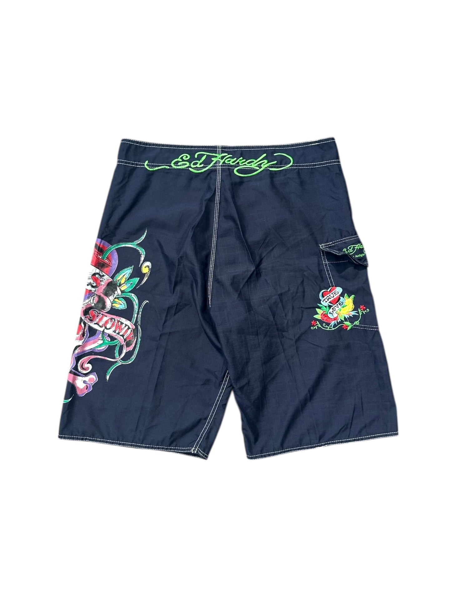 90s Baggy Ed Hardy Boardies