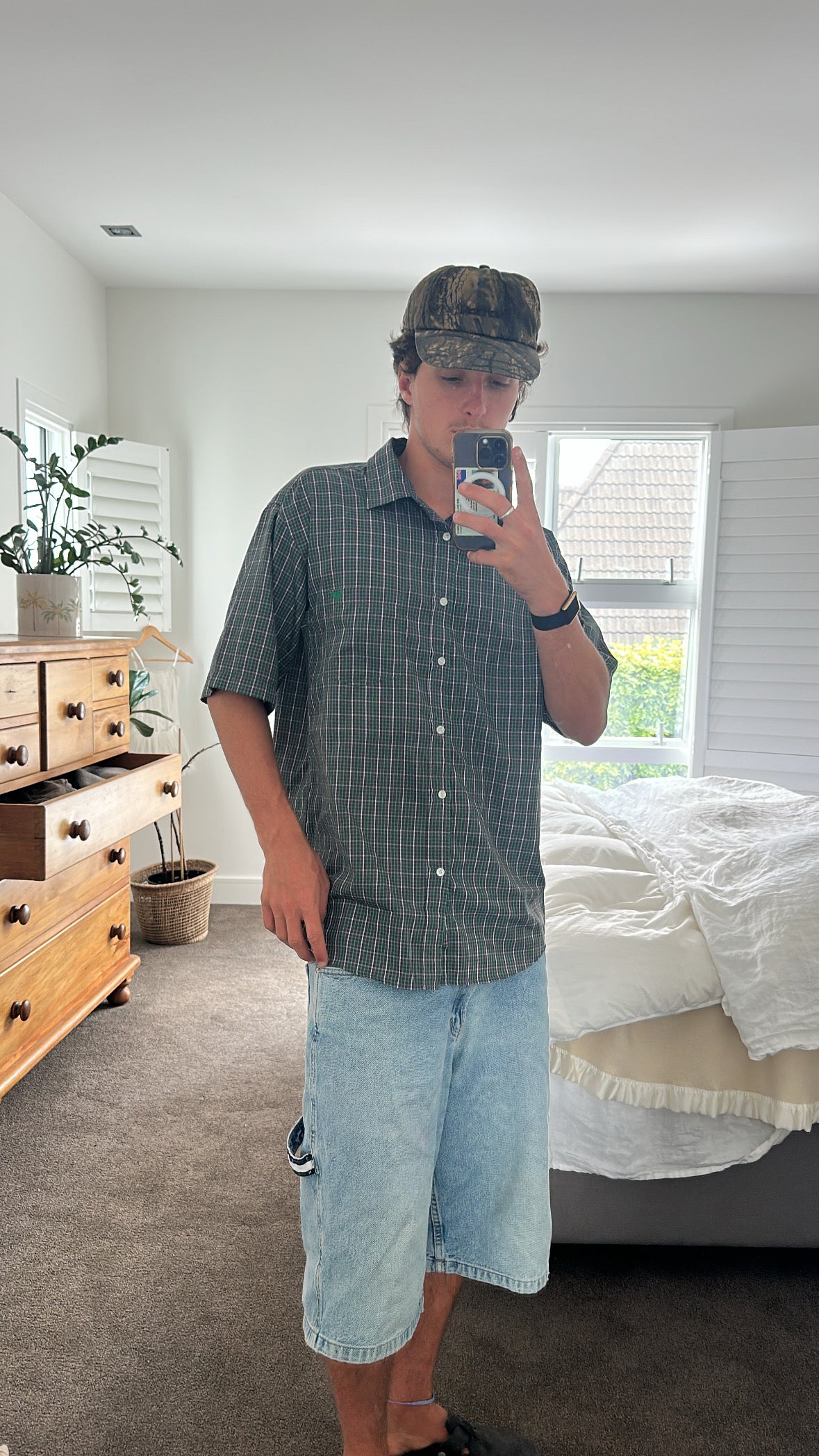 Boxy Embroidered Summer Button Up