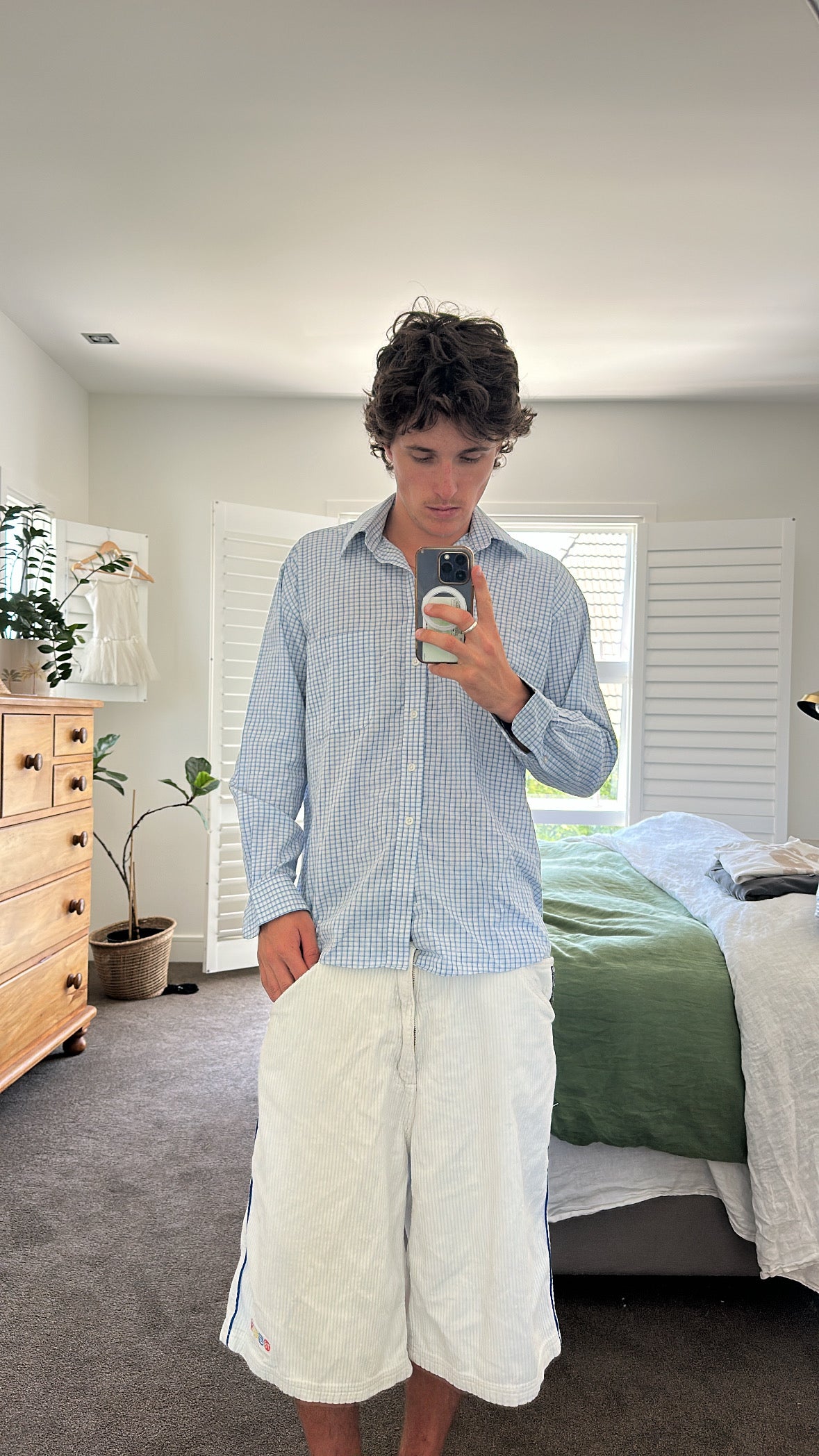Boxy Long Sleeve Summer Button Up