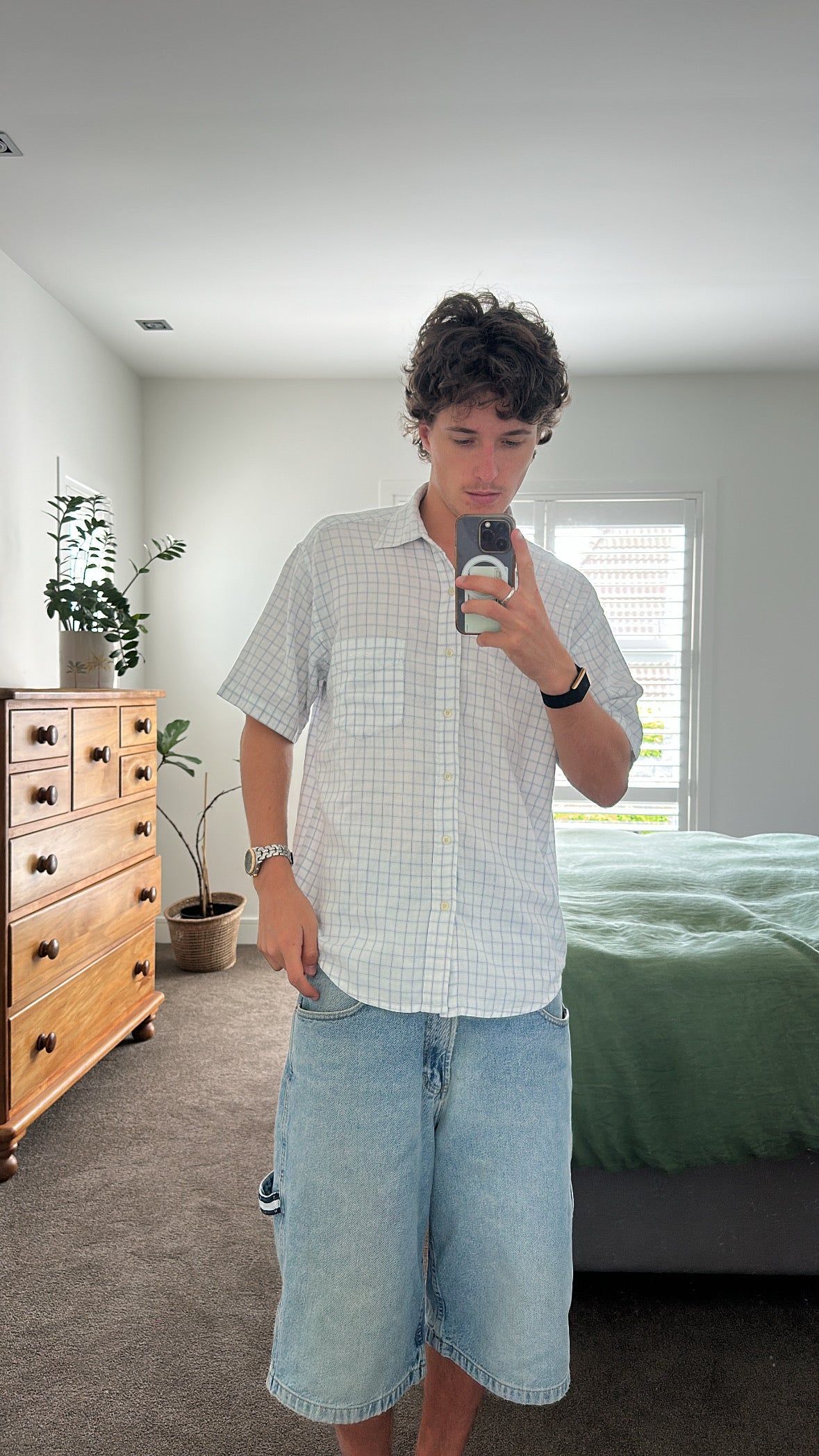 Tidy Af White Logan Button up