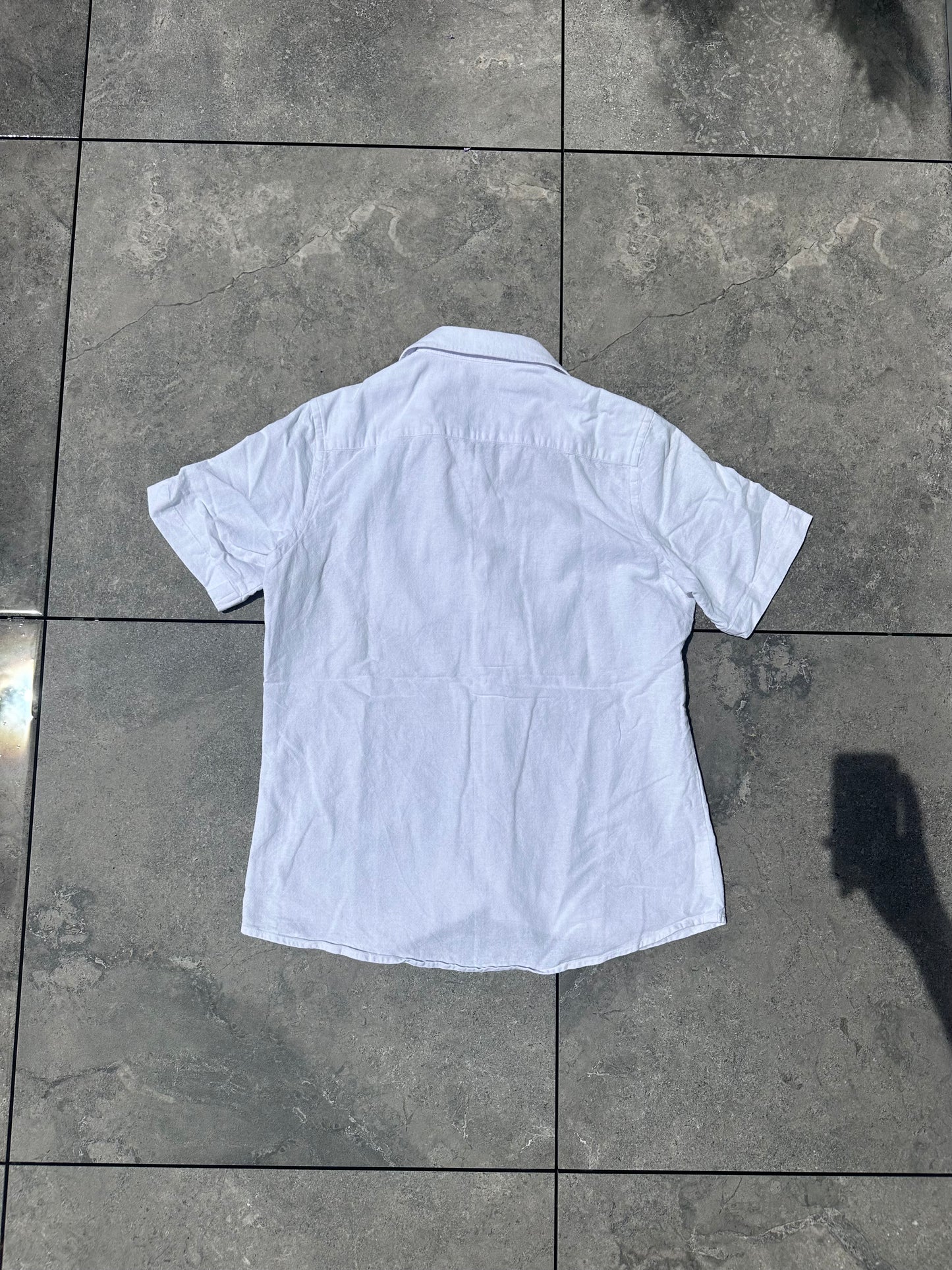 Blank White Linen Button Up
